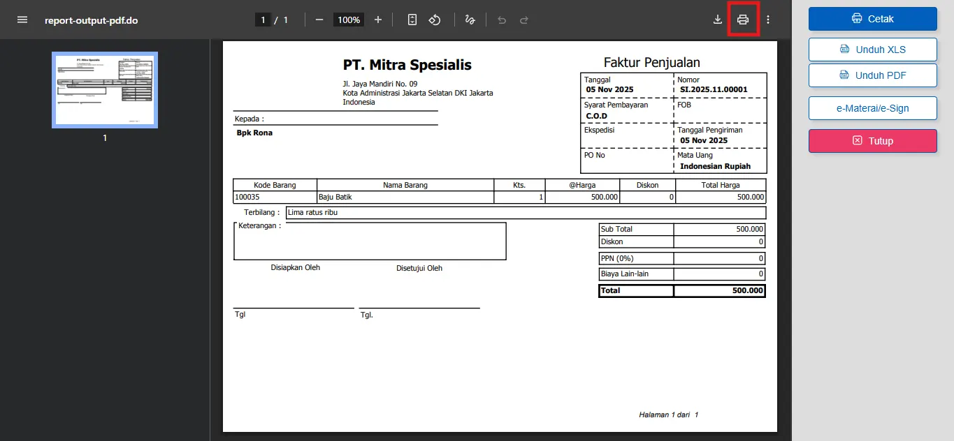 mencetak formulir A5 di kertas A4